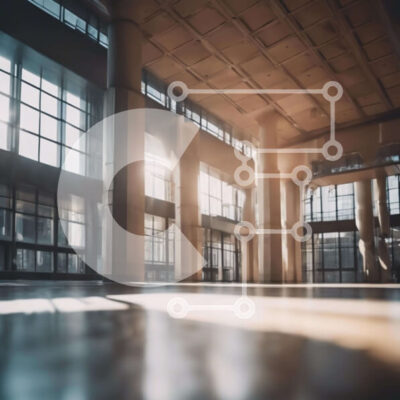 Intra Συλλεκτικό Ξύλινο Παζλ Plywood 4mm - Ευρύχωρο κτήριο με γήπεδο μπάσκετ Σε Ξύλινο Κουτί - Διαστάσεις Puzzle: 10x10 cm – 25 κομμάτια - Image 1