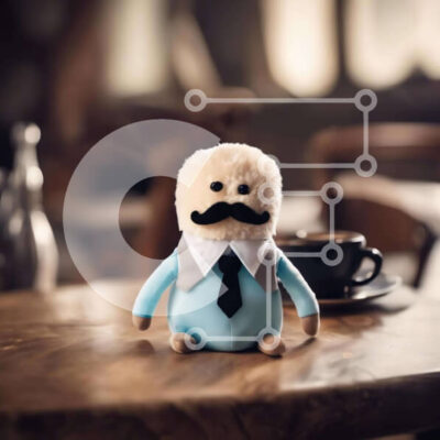 Intra Συλλεκτικό Ξύλινο Παζλ Plywood  4mm - Κομψά γεμιστά παιχνίδια και φλιτζάνια καφέ σε ξύλινο τραπέζι Σε Ξύλινο Κουτί - Διαστάσεις: 10x10 cm – 25 κομμάτια - Image 1