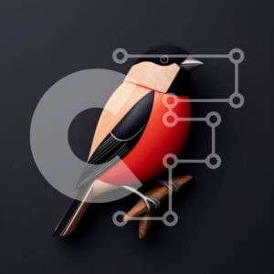 Intra Συλλεκτικό Ξύλινο Παζλ Plywood  4mm - Πολύχρωμο πουλί σκαρφαλωμένο στο κλαδί Σε Ξύλινο Κουτί - Διαστάσεις: 10x10 cm – 25 κομμάτια