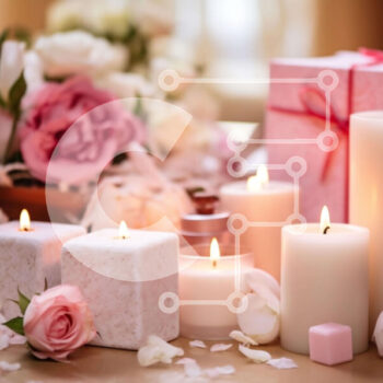 Intra Συλλεκτικό Ξύλινο Παζλ Plywood  4mm - Τραπέζι με κεριά και λουλούδια Σε Ξύλινο Κουτί - Διαστάσεις Puzzle: 10x10 cm – 25 κομμάτια - Image 1