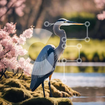Intra Συλλεκτικό Ξύλινο Παζλ Plywood  4mm - Grey Heron από Pink Trees Σε Ξύλινο Κουτί - Διαστάσεις: 10x10 cm – 25 κομμάτια - Image 1
