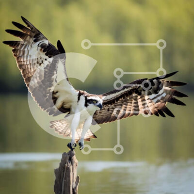 Intra Συλλεκτικό Ξύλινο Παζλ Plywood 4mm - Ψαραετός σκαρφαλωμένος σε κούτσουρο δέντρου Σε Ξύλινο Κουτί - Διαστάσεις: 10x10 cm – 25 κομμάτια - Image 1