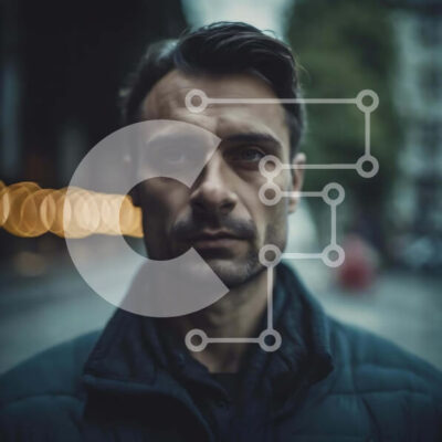 Intra Συλλεκτικό Ξύλινο Παζλ Plywood  4mm - Άτομο που στέκεται στο δρόμο με τα φώτα Σε Ξύλινο Κουτί - Διαστάσεις Puzzle: 10x10 cm – 25 κομμάτια - Image 1