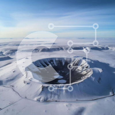 Intra Συλλεκτικό Ξύλινο Παζλ Plywood  4mm - Εναέρια άποψη του χιονισμένου τοπίου Σε Ξύλινο Κουτί - Διαστάσεις: 10x10 cm – 25 κομμάτια - Image 1