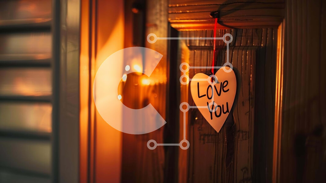 Intra Συλλεκτικό Ξύλινο Παζλ Plywood  4mm - Λευκό χαρτί σε σχήμα καρδιάς στην πόρτα με το φως των κεριών Σε Ξύλινο Κουτί - Διαστάσεις Puzzle: 10x10 cm – 25 κομμάτια