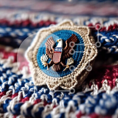 Intra Συλλεκτικό Ξύλινο Παζλ Plywood  4mm - Μπλε, Κόκκινο, Λευκό και Μπλε Αετός καρφίτσα Σε Ξύλινο Κουτί - Διαστάσεις: 10x10 cm – 25 κομμάτια - Image 1