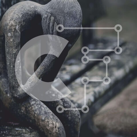 Intra Συλλεκτικό Ξύλινο Παζλ Plywood  4mm - Λυπημένο άγαλμα ενός γέρου στον πάγκο Σε Ξύλινο Κουτί - Διαστάσεις Puzzle: 10x10 cm – 25 κομμάτια - Image 1