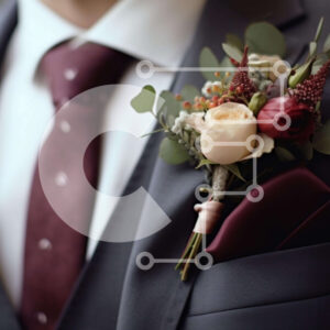 Intra Συλλεκτικό Ξύλινο Παζλ Plywood  4mm - Άνδρας με μπλε κοστούμι με μπουτονιέρα Σε Ξύλινο Κουτί - Διαστάσεις Puzzle: 10x10 cm – 25 κομμάτια