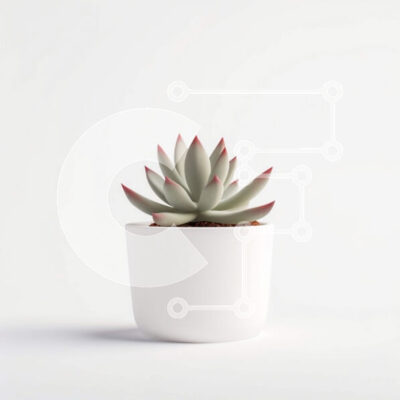 Intra Συλλεκτικό Ξύλινο Παζλ Plywood  4mm - Μικρό παχύφυτο σε γλάστρα Σε Ξύλινο Κουτί - Διαστάσεις: 10x10 cm – 25 κομμάτια - Image 1