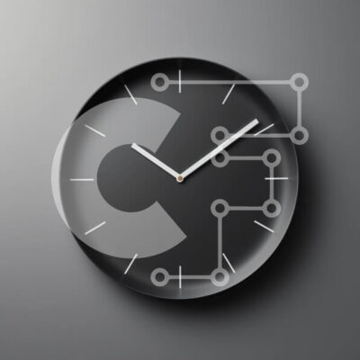 Intra Συλλεκτικό Ξύλινο Παζλ Plywood 4mm - Μαύρο ρολόι τοίχου ρυθμίστηκε στις 3:00 μ.μ Σε Ξύλινο Κουτί - Διαστάσεις: 10x10 cm – 25 κομμάτια - Image 1