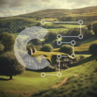 Intra Συλλεκτικό Ξύλινο Παζλ Plywood  4mm - Καλαίσθητο εξοχικό σπίτι σε ένα καταπράσινο τοπίο Σε Ξύλινο Κουτί - Διαστάσεις: 10x10 cm – 25 κομμάτια - Image 1