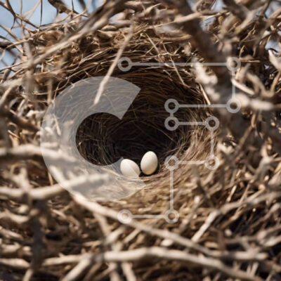 Intra Συλλεκτικό Ξύλινο Παζλ Plywood  4mm - Φωλιά πουλιού με δύο αυγά Σε Ξύλινο Κουτί - Διαστάσεις: 10x10 cm – 25 κομμάτια - Image 1