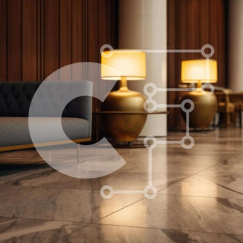 Intra Συλλεκτικό Ξύλινο Παζλ Plywood  4mm - Πολυτελές λόμπι με επένδυση από μάρμαρο Σε Ξύλινο Κουτί - Διαστάσεις Puzzle: 10x10 cm – 25 κομμάτια - Image 1