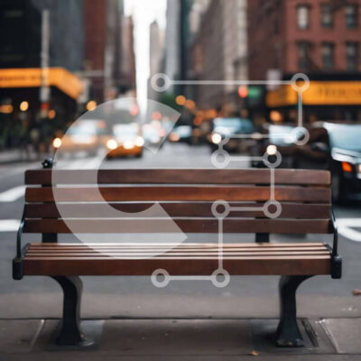 Intra Συλλεκτικό Ξύλινο Παζλ Plywood  4mm - Ξύλινος πάγκος στην Urban Street Σε Ξύλινο Κουτί - Διαστάσεις Puzzle: 10x10 cm – 25 κομμάτια - Image 1