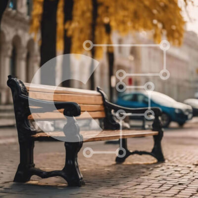 Intra Συλλεκτικό Ξύλινο Παζλ Plywood  4mm - Ήσυχη σκηνή πάρκου με ξύλινο πάγκο και δέντρα Σε Ξύλινο Κουτί - Διαστάσεις Puzzle: 10x10 cm – 25 κομμάτια - Image 1