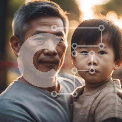 Intra Συλλεκτικό Ξύλινο Παζλ Plywood  4mm - Ηλιοβασίλεμα Bonding Moment: Παππούς και εγγόνι Σε Ξύλινο Κουτί - Διαστάσεις Puzzle: 10x10 cm – 25 κομμάτια - Image 1