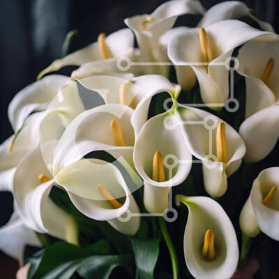 Intra Συλλεκτικό Ξύλινο Παζλ Plywood  4mm - Λευκοί κρίνοι Κάλλα σε Ξύλινο Βάζο Σε Ξύλινο Κουτί - Διαστάσεις: 10x10 cm – 25 κομμάτια - Image 1