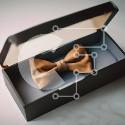 Intra Συλλεκτικό Ξύλινο Παζλ Plywood  4mm - Καφέ παπιγιόν σε μαύρο κουτί Σε Ξύλινο Κουτί - Διαστάσεις: 10x10 cm – 25 κομμάτια - Image 1