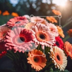 Intra Συλλεκτικό Ξύλινο Παζλ Plywood  4mm - Πολύχρωμο μπουκέτο λουλούδια Σε Ξύλινο Κουτί - Διαστάσεις: 10x10 cm – 25 κομμάτια