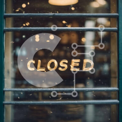 Intra Συλλεκτικό Ξύλινο Παζλ Plywood 4mm - Κλειστό σημάδι στο παράθυρο του άδειου καταστήματος Σε Ξύλινο Κουτί - Διαστάσεις Puzzle: 10x10 cm – 25 κομμάτια - Image 1