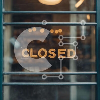 Intra Συλλεκτικό Ξύλινο Παζλ Plywood 4mm - Κλειστό σημάδι στη βιτρίνα καταστήματος Σε Ξύλινο Κουτί - Διαστάσεις Puzzle: 10x10 cm – 25 κομμάτια - Image 1