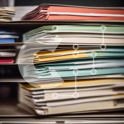 Intra Συλλεκτικό Ξύλινο Παζλ Plywood 4mm - Πολύχρωμοι φάκελοι με νομικά έγγραφα και επαγγελματικές κάρτες Σε Ξύλινο Κουτί - Διαστάσεις Puzzle: 10x10 cm – 25 κομμάτια - Image 1