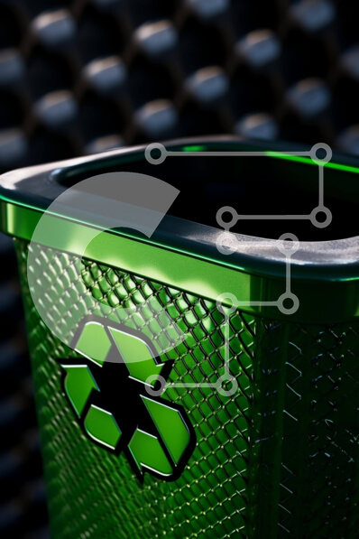 Intra Συλλεκτικό Ξύλινο Παζλ Plywood  4mm - Πράσινος Κάδος Ανακύκλωσης Σε Ξύλινο Κουτί - Διαστάσεις: 10x10 cm – 25 κομμάτια