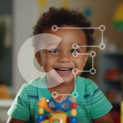 Intra Συλλεκτικό Ξύλινο Παζλ Plywood  4mm - Νεαρό αγόρι που παίζει με τα παιχνίδια Σε Ξύλινο Κουτί - Διαστάσεις Puzzle: 10x10 cm – 25 κομμάτια - Image 1