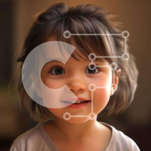 Intra Συλλεκτικό Ξύλινο Παζλ Plywood  4mm - Χαμογελώντας νεαρό κορίτσι Σε Ξύλινο Κουτί - Διαστάσεις Puzzle: 10x10 cm – 25 κομμάτια