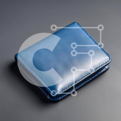 Intra Συλλεκτικό Ξύλινο Παζλ Plywood 4mm - Μπλε δερμάτινο πορτοφόλι σε γκρι επιφάνεια Σε Ξύλινο Κουτί - Διαστάσεις: 10x10 cm – 25 κομμάτια - Image 1