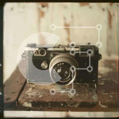 Intra Συλλεκτικό Ξύλινο Παζλ Plywood  4mm - Vintage κάμερα σε ξύλινο τραπέζι Σε Ξύλινο Κουτί - Διαστάσεις: 10x10 cm – 25 κομμάτια - Image 1