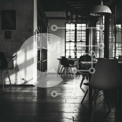 Intra Συλλεκτικό Ξύλινο Παζλ Plywood  4mm - Κενή τραπεζαρία με καρέκλες, τραπέζια, φωτιστικά και ράφια Σε Ξύλινο Κουτί - Διαστάσεις Puzzle: 10x10 cm – 25 κομμάτια - Image 1