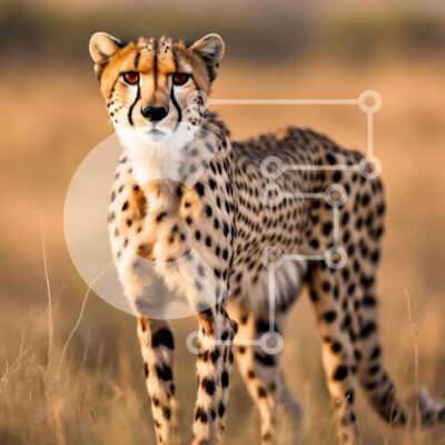 Intra Συλλεκτικό Ξύλινο Παζλ Plywood  4mm - Τσίτα σε λιβάδι Σε Ξύλινο Κουτί - Διαστάσεις: 10x10 cm – 25 κομμάτια - Image 1