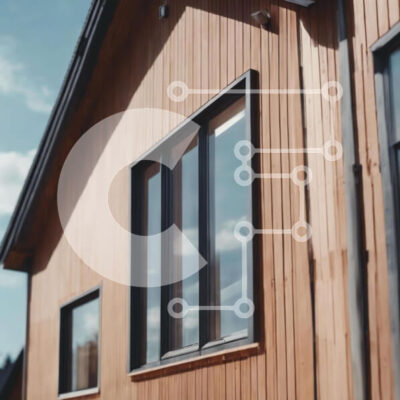 Intra Συλλεκτικό Ξύλινο Παζλ Plywood  4mm - Ξύλινο σπίτι με μεγάλα παράθυρα και ανοιχτή πόρτα Σε Ξύλινο Κουτί - Διαστάσεις Puzzle: 10x10 cm – 25 κομμάτια - Image 1