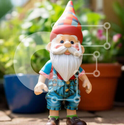 Intra Συλλεκτικό Ξύλινο Παζλ Plywood  4mm - Ιδιότροπο παιχνίδι gnome σε εξωτερικούς χώρους Σε Ξύλινο Κουτί - Διαστάσεις: 10x10 cm – 25 κομμάτια - Image 1