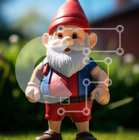 Intra Συλλεκτικό Ξύλινο Παζλ Plywood  4mm - Toy Gnome σε γρασίδι Σε Ξύλινο Κουτί - Διαστάσεις: 10x10 cm – 25 κομμάτια - Image 1