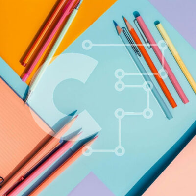 Intra Συλλεκτικό Ξύλινο Παζλ Plywood 4mm - Πολύχρωμη διάταξη σχολικών ειδών Σε Ξύλινο Κουτί - Διαστάσεις Puzzle: 10x10 cm – 25 κομμάτια - Image 1