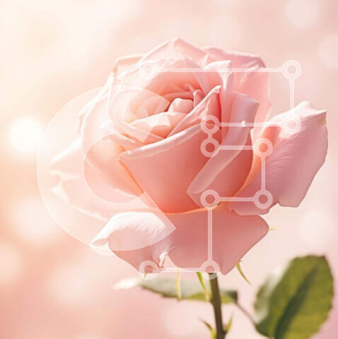 Intra Συλλεκτικό Ξύλινο Παζλ Plywood 4mm - Μονό ροζ τριαντάφυλλο που συμβολίζει την αγάπη και τον ρομαντισμό Σε Ξύλινο Κουτί - Διαστάσεις: 10x10 cm – 25 κομμάτια - Image 1