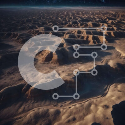 Intra Συλλεκτικό Ξύλινο Παζλ Plywood  4mm - Εναέρια άποψη του τοπίου της ερήμου με τα βουνά και τις κοιλάδες Σε Ξύλινο Κουτί - Διαστάσεις: 10x10 cm – 25 κομμάτια - Image 1