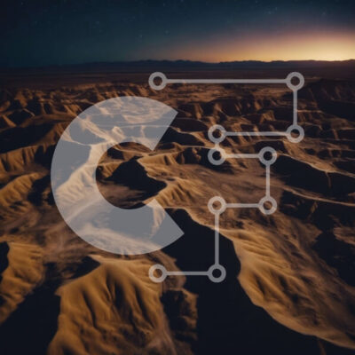 Intra Συλλεκτικό Ξύλινο Παζλ Plywood  4mm - Εναέρια άποψη του τοπίου της ερήμου τη νύχτα με αστέρια Σε Ξύλινο Κουτί - Διαστάσεις: 10x10 cm – 25 κομμάτια - Image 1