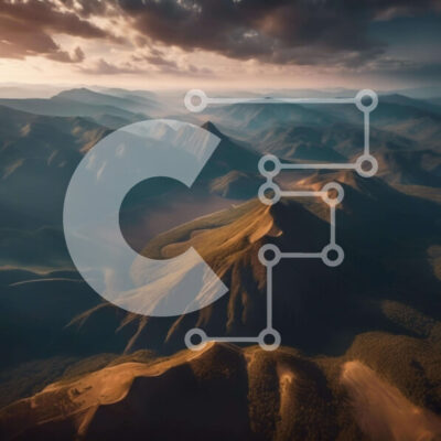 Intra Συλλεκτικό Ξύλινο Παζλ Plywood  4mm - Εναέρια άποψη του ορεινού τοπίου με τα σύννεφα Σε Ξύλινο Κουτί - Διαστάσεις: 10x10 cm – 25 κομμάτια - Image 1