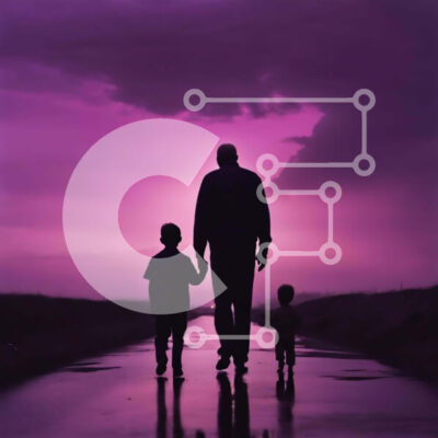 Intra Συλλεκτικό Ξύλινο Παζλ Plywood  4mm - Οικογένεια που απολαμβάνει τον περίπατο στο ηλιοβασίλεμα Σε Ξύλινο Κουτί - Διαστάσεις Puzzle: 10x10 cm – 25 κομμάτια - Image 1