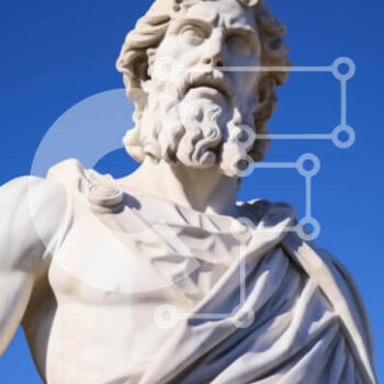 Intra Συλλεκτικό Ξύλινο Παζλ Plywood  4mm - Άγαλμα του Διονύσου, του Αρχαίου Έλληνα Θεού Σε Ξύλινο Κουτί - Διαστάσεις Puzzle: 10x10 cm – 25 κομμάτια - Image 1