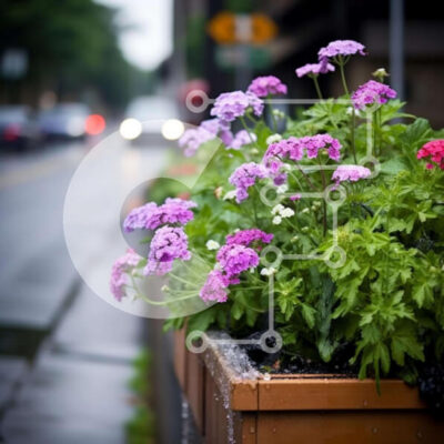 Intra Συλλεκτικό Ξύλινο Παζλ Plywood  4mm - Ξύλινο κουτί λουλουδιών με πολύχρωμα λουλούδια και αυτοκίνητα Σε Ξύλινο Κουτί - Διαστάσεις: 10x10 cm – 25 κομμάτια - Image 1