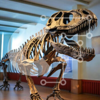 Intra Συλλεκτικό Ξύλινο Παζλ Plywood 4mm - Οθόνη σκελετού Tyrannosaurus Rex Σε Ξύλινο Κουτί - Διαστάσεις Puzzle: 10x10 cm – 25 κομμάτια - Image 1