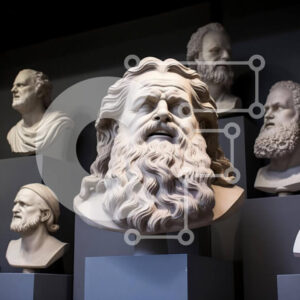 Intra Συλλεκτικό Ξύλινο Παζλ Plywood  4mm - Εκθεση αρχαιοελληνικών προτομών και αγαλμάτων Σε Ξύλινο Κουτί - Διαστάσεις Puzzle: 10x10 cm – 25 κομμάτια