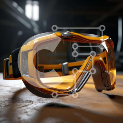 Intra Συλλεκτικό Ξύλινο Παζλ Plywood  4mm - Πορτοκαλί γυαλιά σε ξύλινη επιφάνεια Σε Ξύλινο Κουτί - Διαστάσεις: 10x10 cm – 25 κομμάτια - Image 1