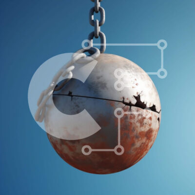 Intra Συλλεκτικό Ξύλινο Παζλ Plywood  4mm - Σπασμένη μπάλα που κρέμεται από την αλυσίδα Σε Ξύλινο Κουτί - Διαστάσεις: 10x10 cm – 25 κομμάτια - Image 1