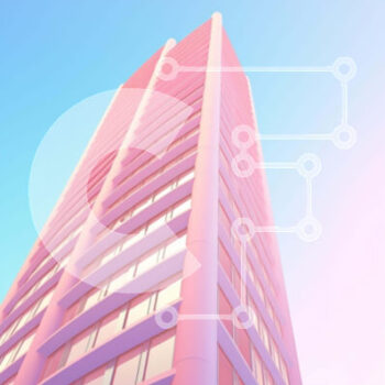 Intra Συλλεκτικό Ξύλινο Παζλ Plywood  4mm - Μοναδικό ροζ και μπλε κτίριο Σε Ξύλινο Κουτί - Διαστάσεις Puzzle: 10x10 cm – 25 κομμάτια - Image 1