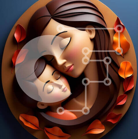 Intra Συλλεκτικό Ξύλινο Παζλ Plywood  4mm - Γλυπτό Origami Μητέρας και Παιδιού Σε Ξύλινο Κουτί - Διαστάσεις Puzzle: 10x10 cm – 25 κομμάτια - Image 1